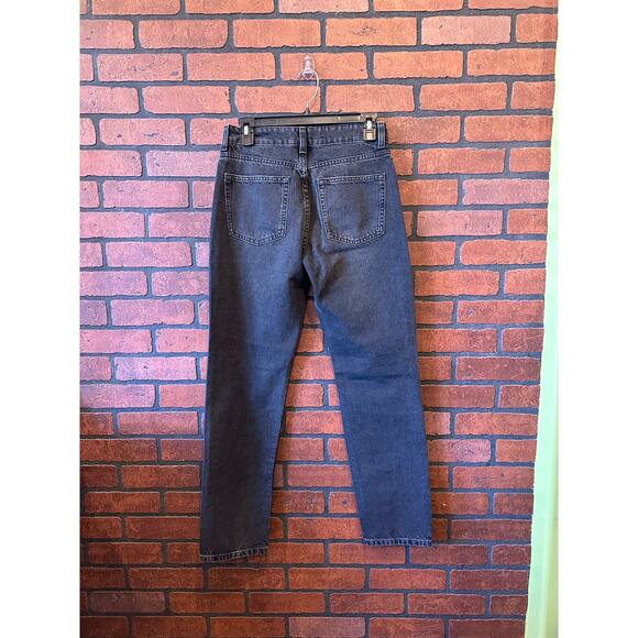 ZARA MID-WAIST ZW THE SLIM JEANS WITH RHINESTONES PANT BLACK 6045/040 Size 2 - Picture 4 of 8